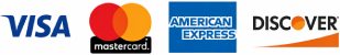 Accepted cards: Visa, Mastercard, American Express, Discover